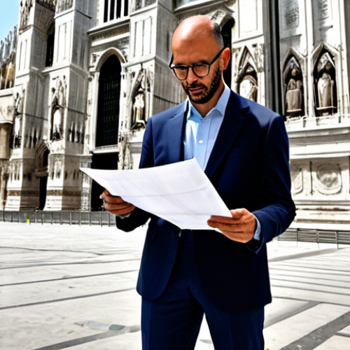 Home 14 **
"A professional architect, fully clothed in a stylish but modest outfit (perhaps a blazer and well-fitting trousers), reviewing blueprints on a construction site in Milan. The Duomo di Milano is visible in the background. Natural lighting, perfect anatomy, correct proportions, professional photography, high quality, safe for work, appropriate content, family-friendly, professional."
**