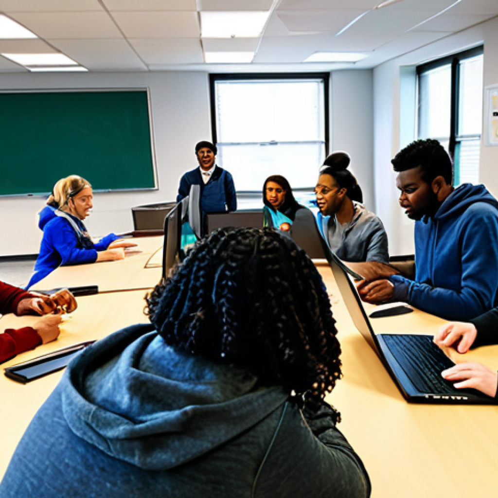 기술 재교육 프로그램의 성과 향상을 위한 전략 - **

"A diverse group of adults participating in a hands-on coding workshop, fully clothed, appropria...